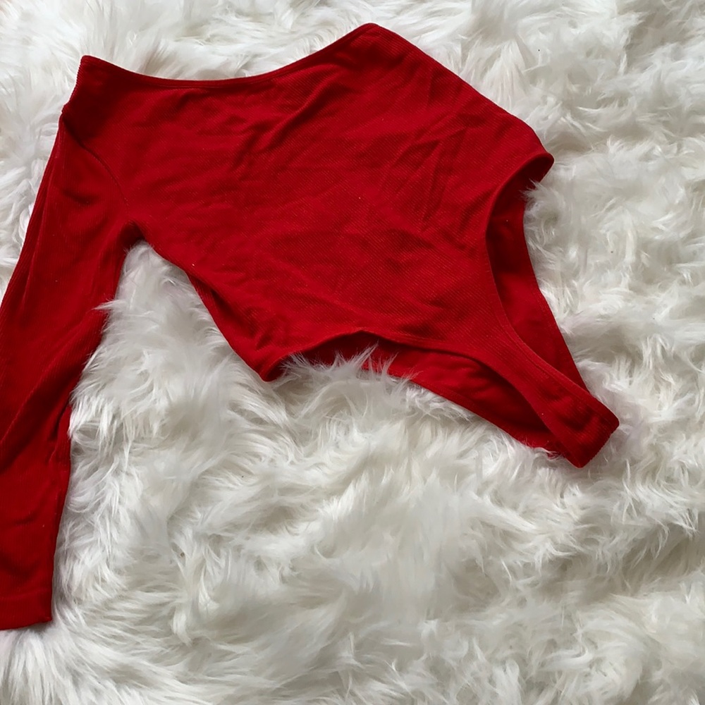 Red body suit